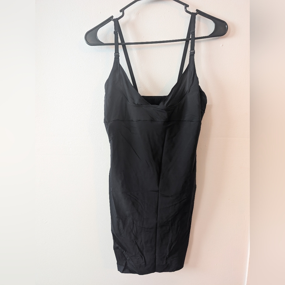 Flexees Maidenform Black Shapewear Slip Dress